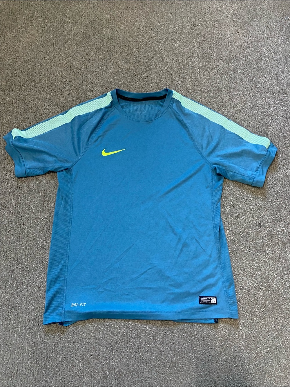 Nike Teal Blue Athletic Dri-FIT Short Sleeve Shirt